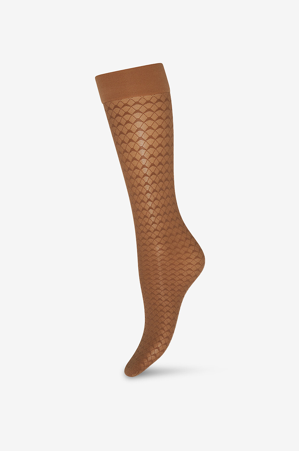 WOLFORD Kniestrümpfe mit Rautenmotiv Graphic Pattern Damen BRAUN 2