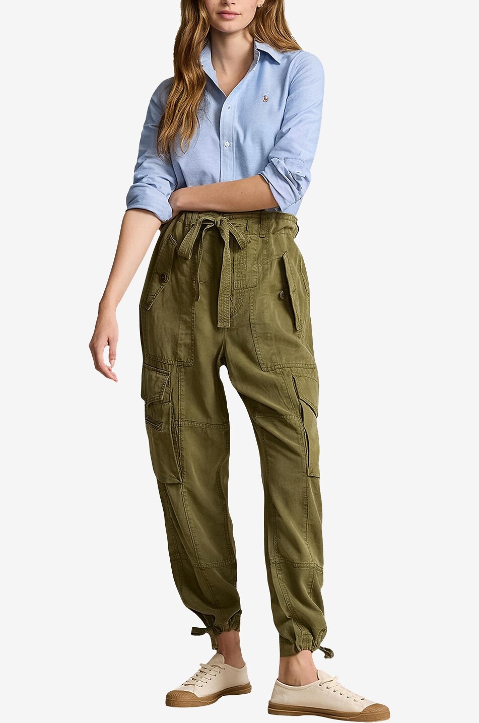 POLO RALPH LAUREN Hemd aus Baumwollstretch Pony Slim Fit Damen HELLBLAU 4