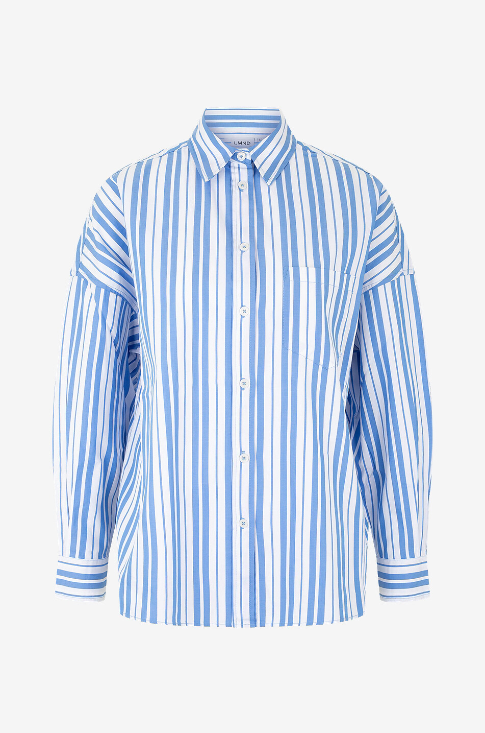 LMND Gestreiftes Hemd aus Baumwolle Chiara Damen HELLBLAU 1