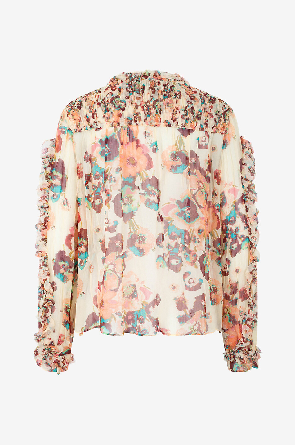 Langärmelige Bluse aus Seide Andi