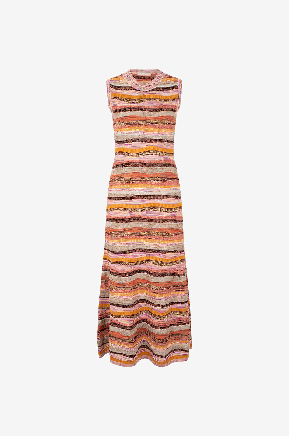 Fauna striped long sleeveless knit dress