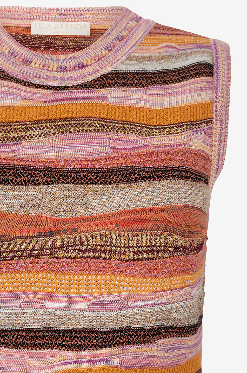 Fauna striped long sleeveless knit dress