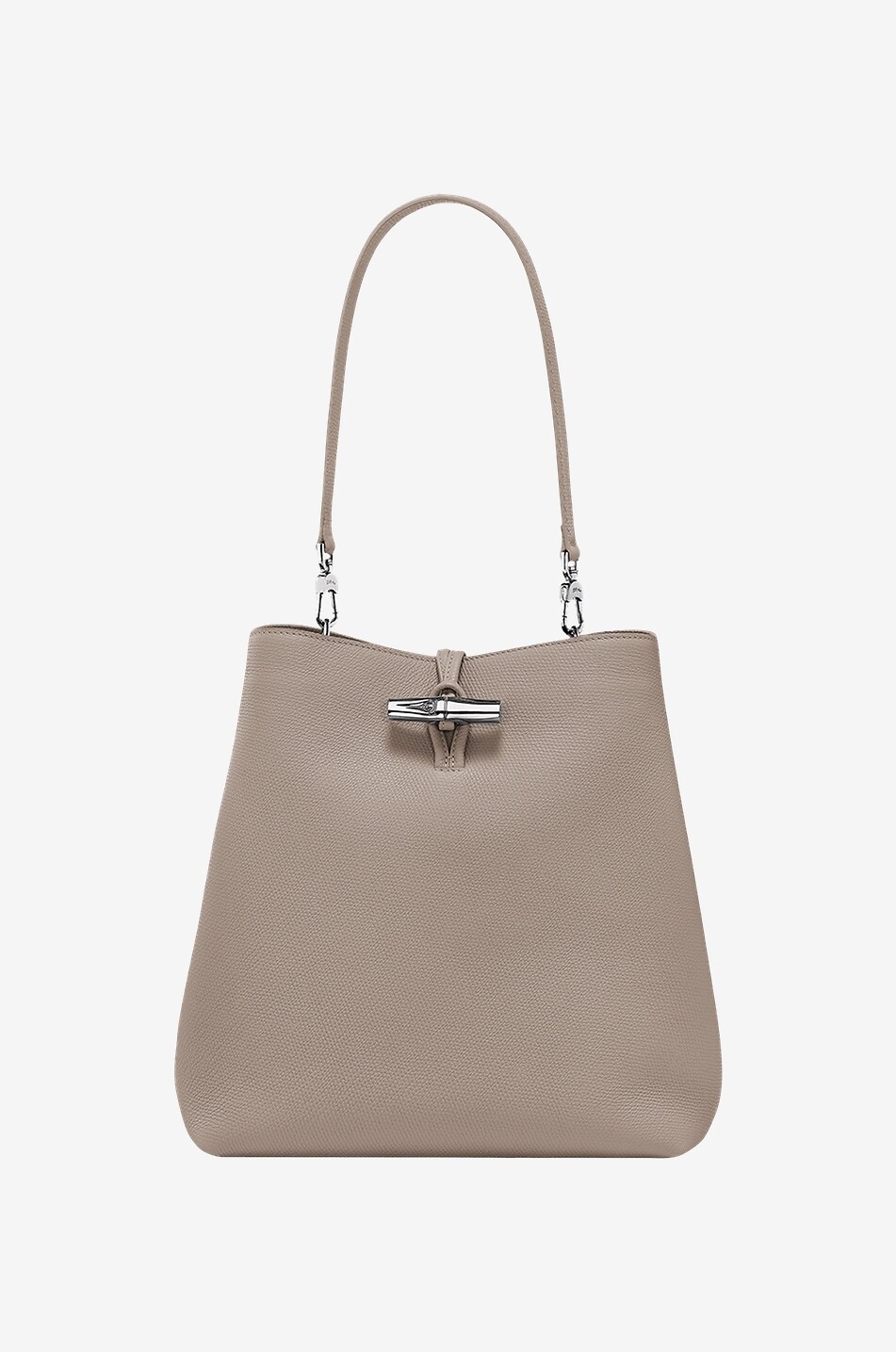 Bambou M grained leather shoulder bag