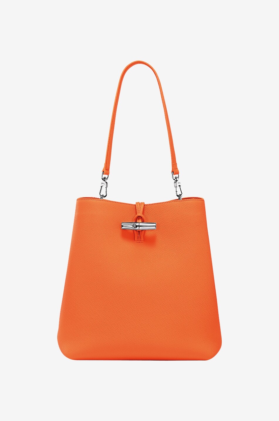 Bambou M grained leather shoulder bag