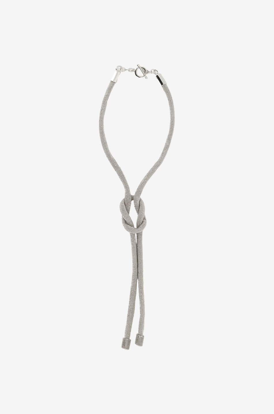 Collier cravatte orné de fil diamante