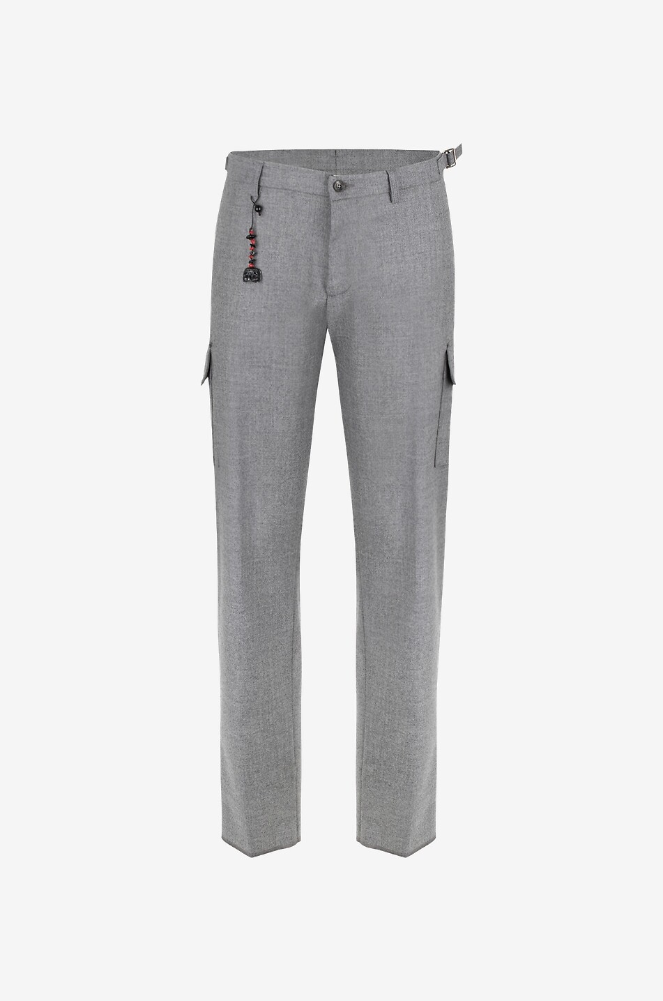 MARCO PESCAROLO Pantalon cargo slim en laine vierge Pompei Homme GRIS MOYEN 1
