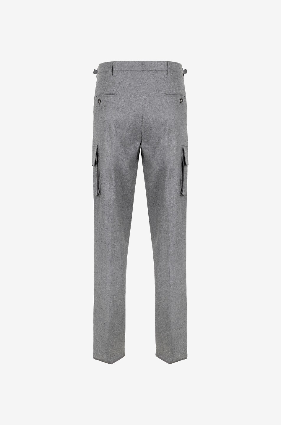 MARCO PESCAROLO Pantalon cargo slim en laine vierge Pompei Homme GRIS MOYEN 2