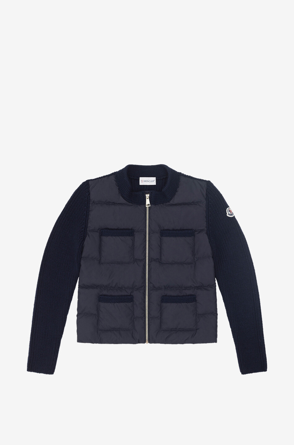 Mädchen-Materialmix-Cardigan im Kostümjackenlook