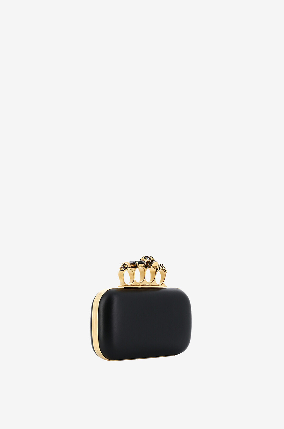 Knuckle smooth leather clutch ALEXANDER McQUEEN Bongenie