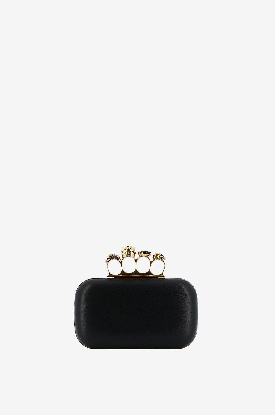 ALEXANDER McQUEEN Glattleder-Clutch Knuckle Damen SCHWARZ 3