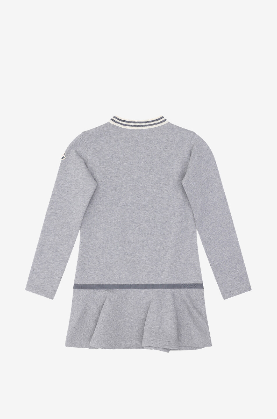 MONCLER Logo embroidered mottled girl's sweat dress with peplum hem Girl GREY 2