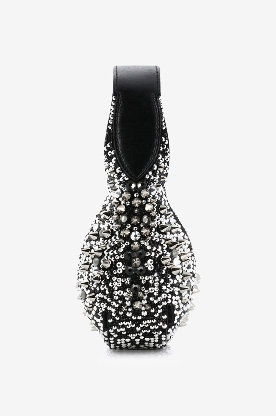 ALEXANDER McQUEEN Sac à main couvert de strass et clous The Jewelled Hobo Femme NOIR 3