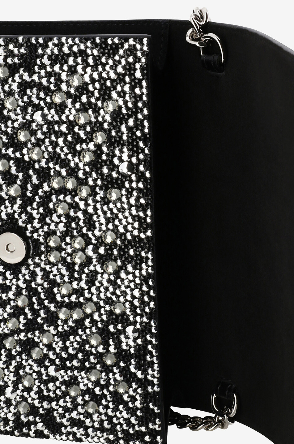 ALEXANDER McQUEEN Skull Small crystal and stud covered shoulder bag Women BLACK 4