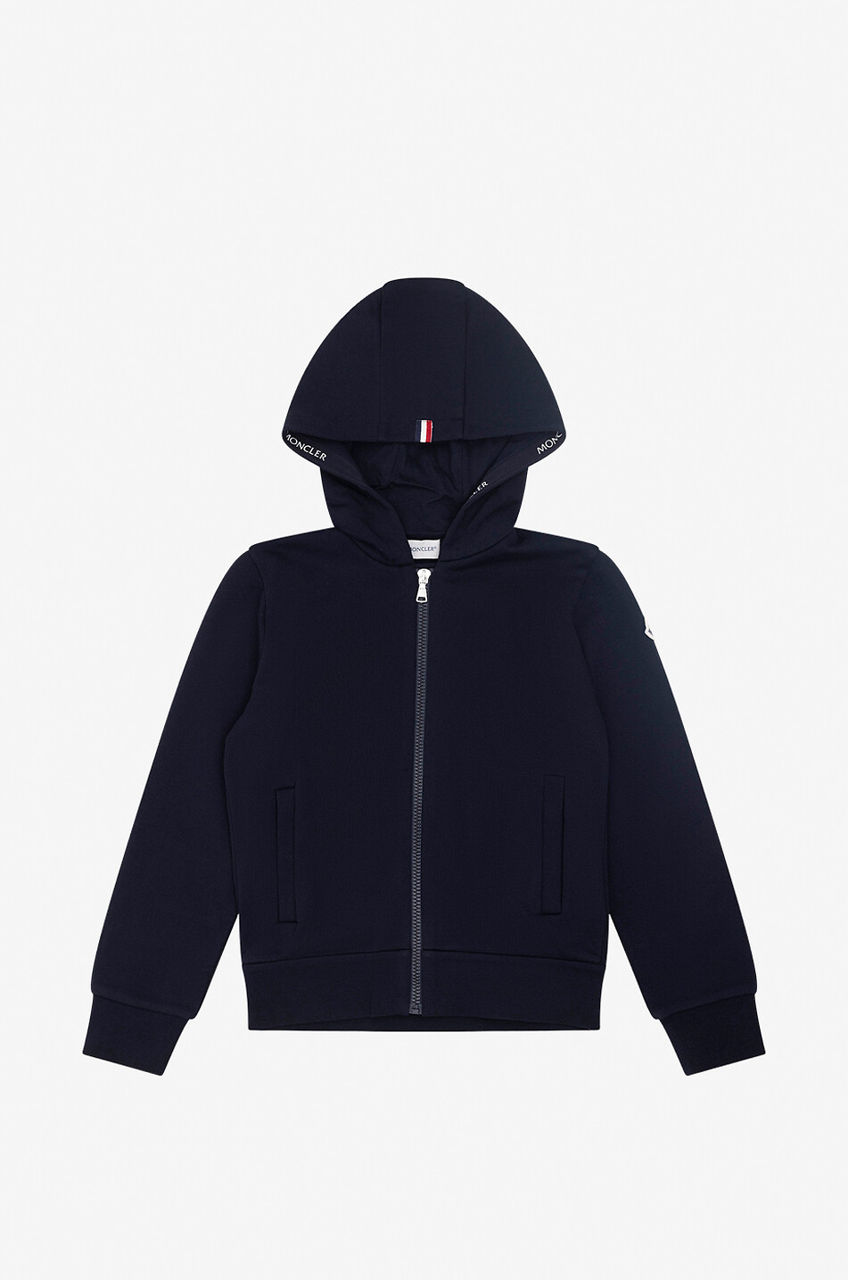 Sweat-shirt zippé à capuche imprimée logo garçon