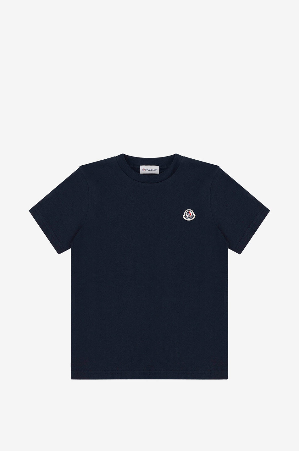MONCLER Jungen-Kurzarm-T-Shirt mit Logopatch Junge DUNKELBLAU 1