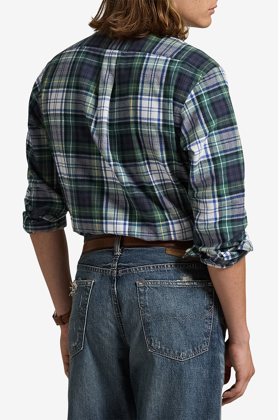 POLO RALPH LAUREN Kariertes Hemd Custom Fit Plaid Herren GRÜN 3