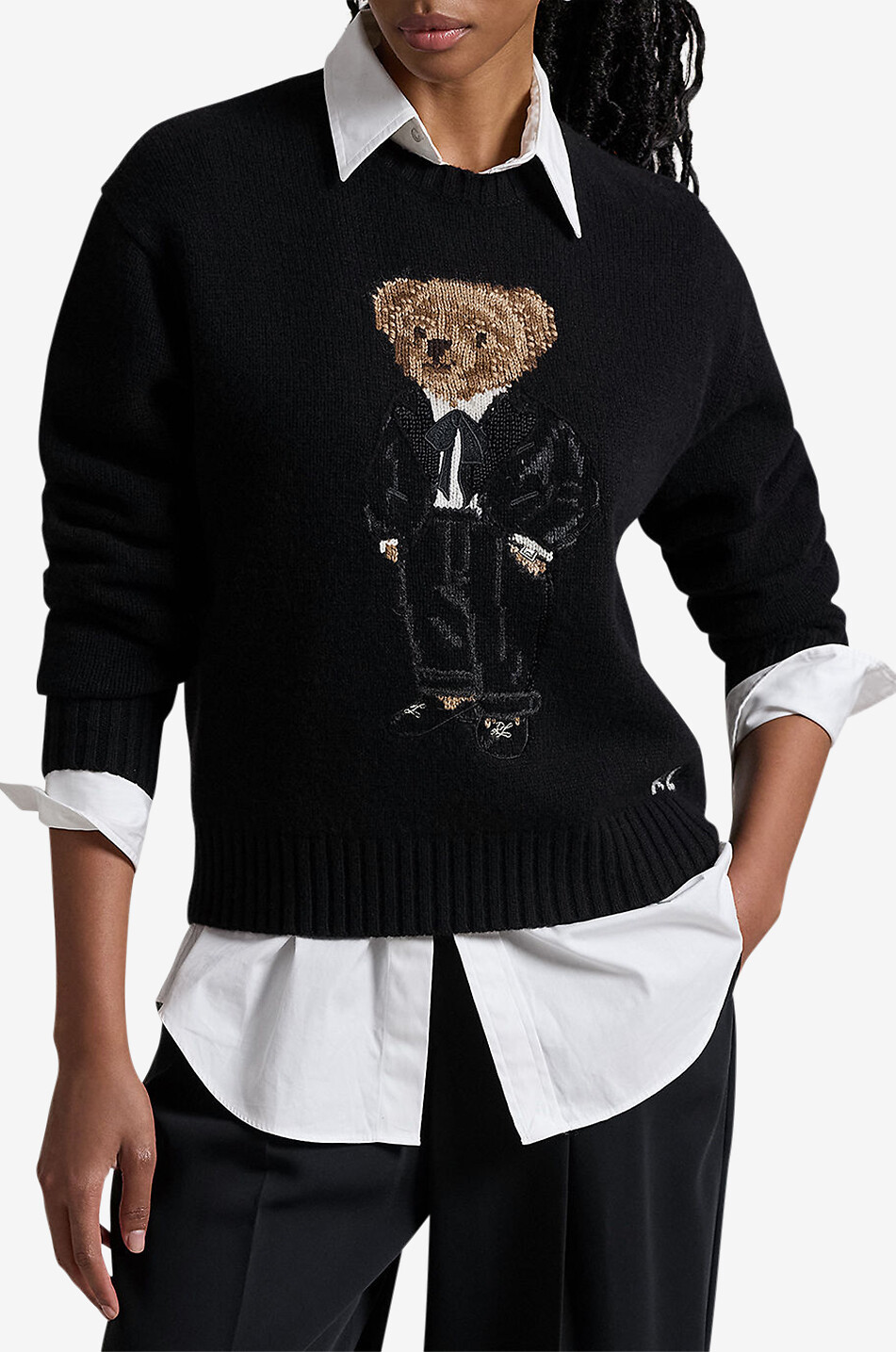 Tuxedo Polo Bear wool and cashmere jacquard jumper POLO RALPH LAUREN Bongenie