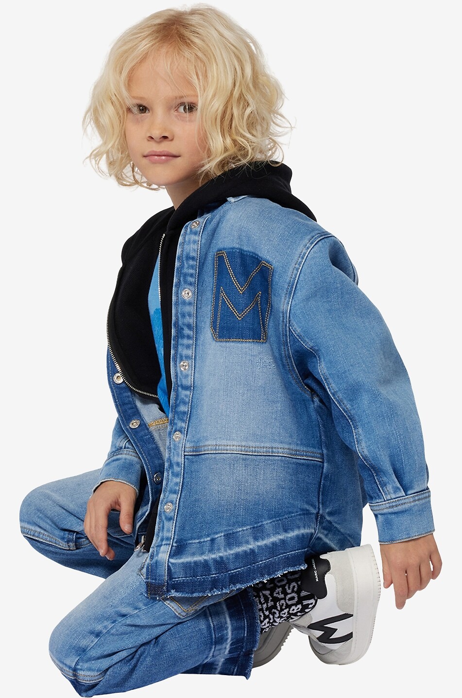 Jean cargo garçon effet patchwork MJ