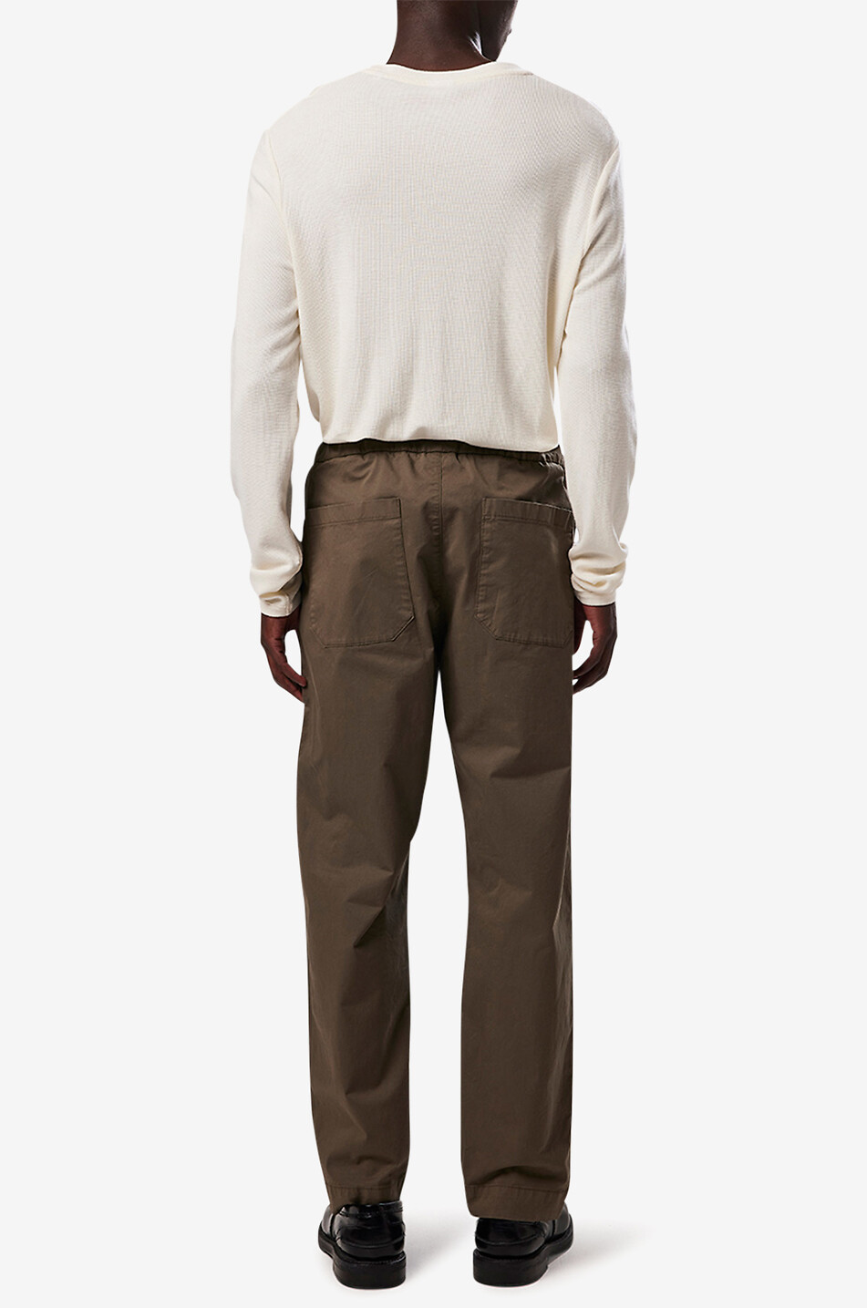 NN07 Clive long-sleeved waffle textured T-shirt Men WHITE 4
