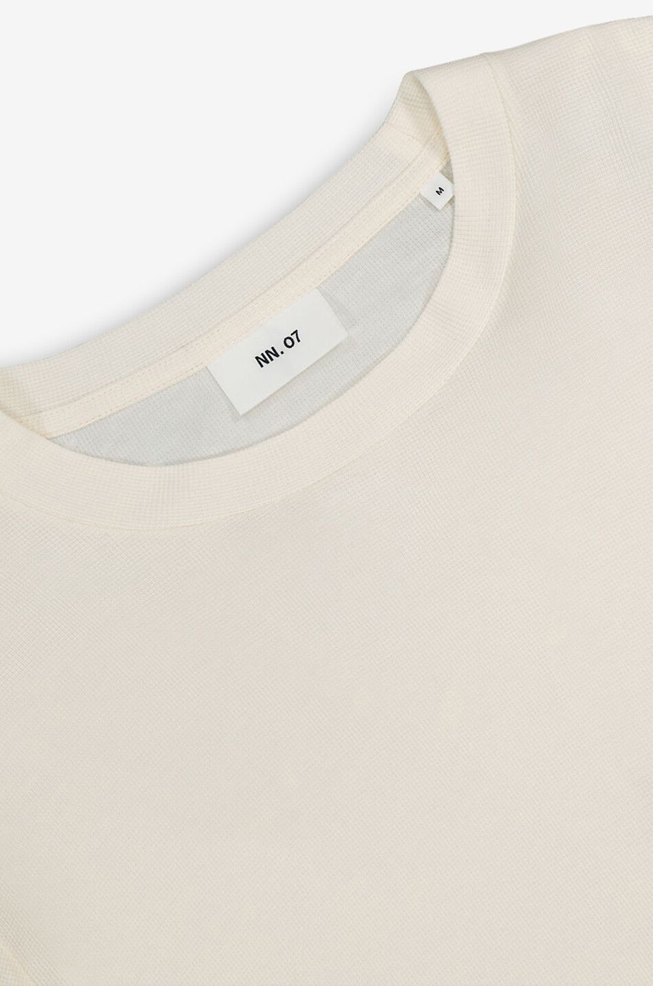 NN07 Clive long-sleeved waffle textured T-shirt Men WHITE 5