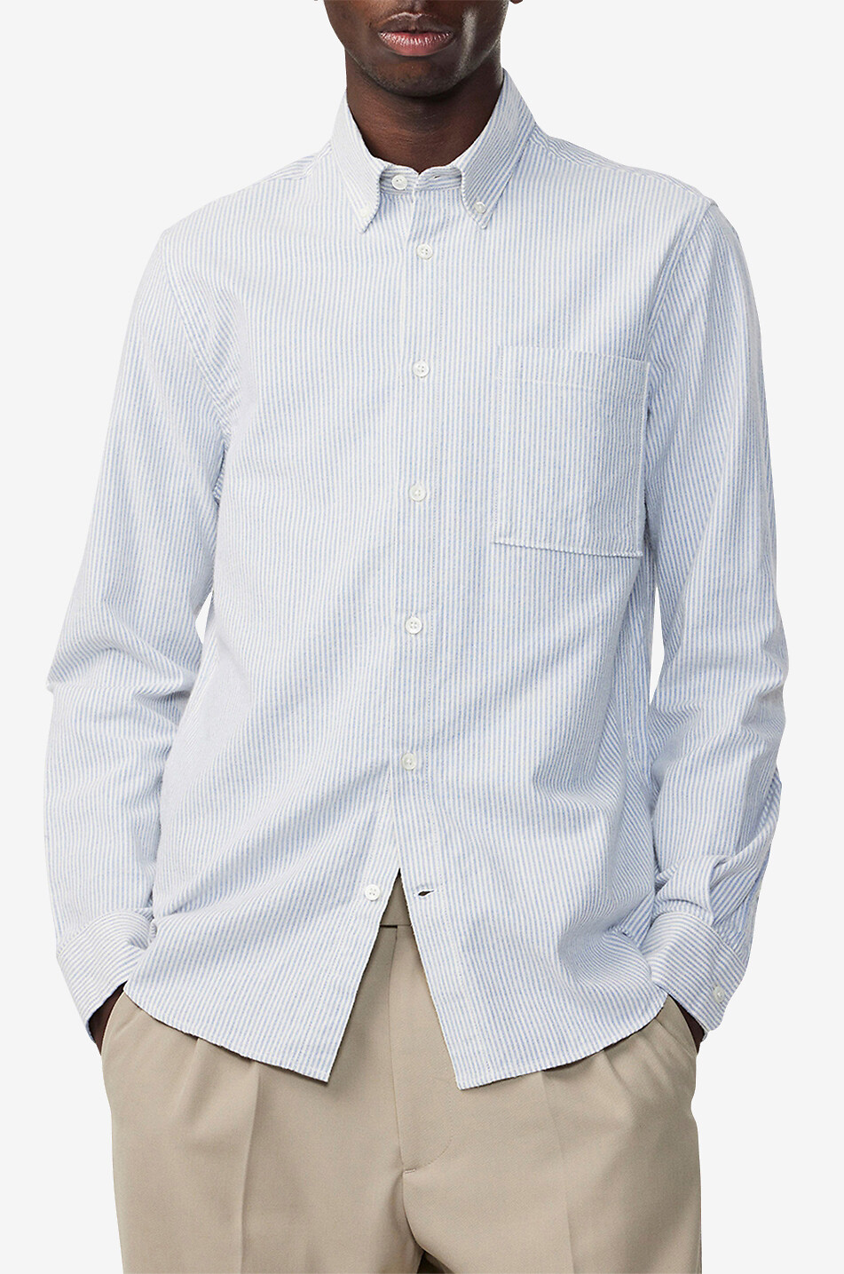 NN07 Arne cotton long-sleeved shirt Men BLUE 2
