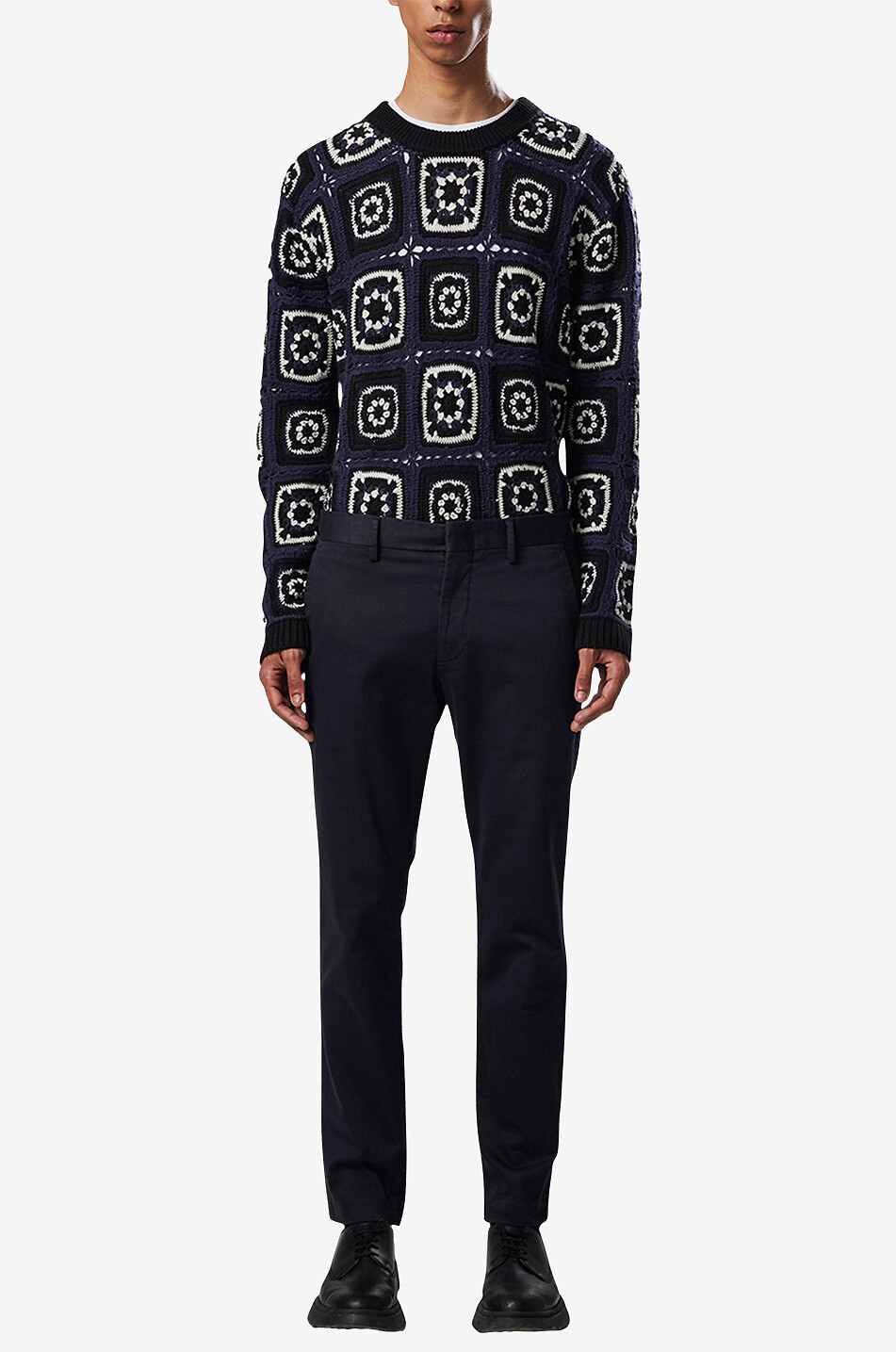 NN07 Pantalon chino fuselé en coton bio Theo Homme BLEU FONCE 4