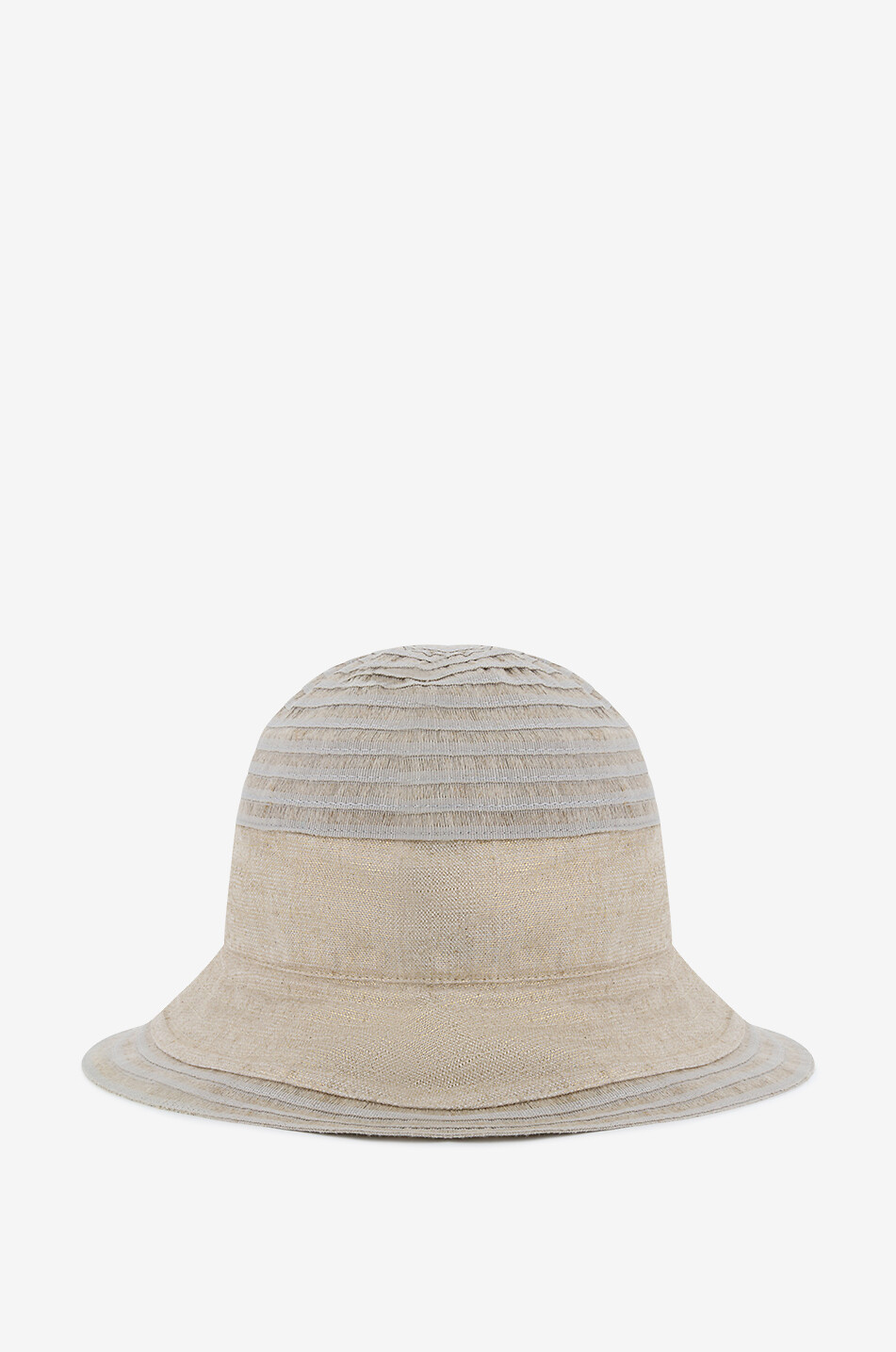 Chapeau cloche orné de lurex et de rubans gros grain