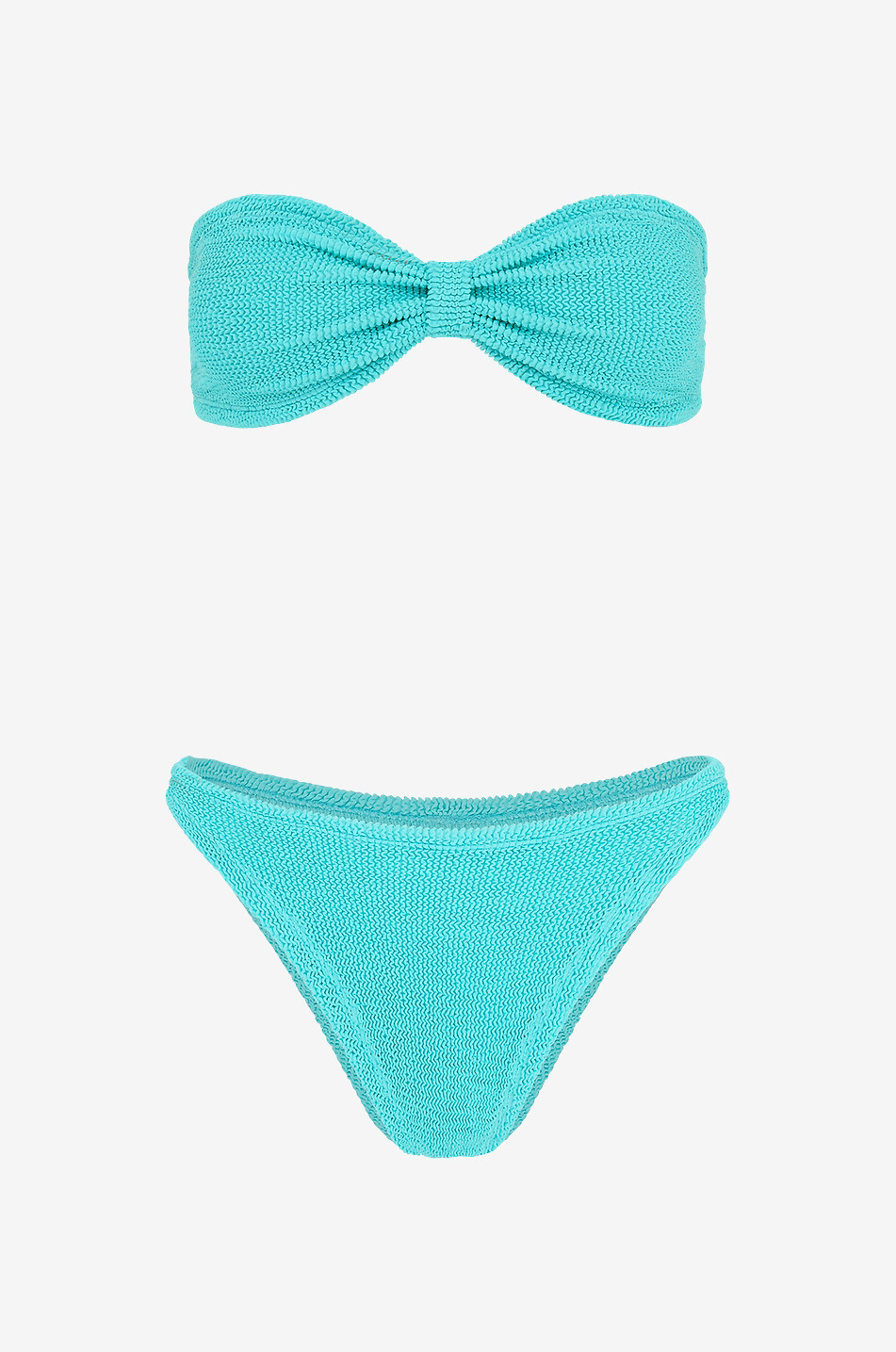 HUNZA G Bikini bandeau extensible Jean Femme BLEU CLAIR 1