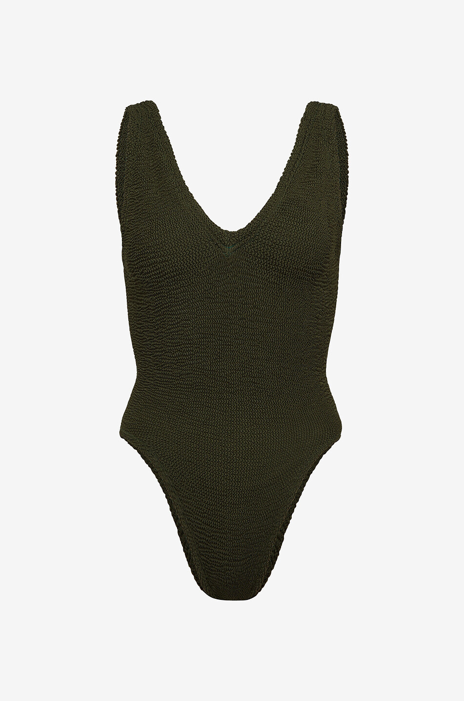 HUNZA G Sadie V-neck one-piece swimsuit Women KHAKI 1
