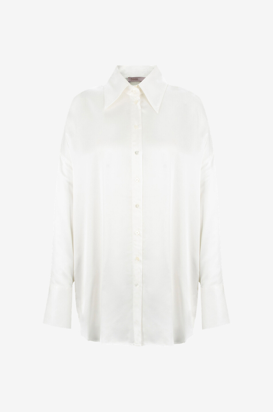HERNO Chemise oversize satinée Resort Ever Femme BLANC CASSE 1