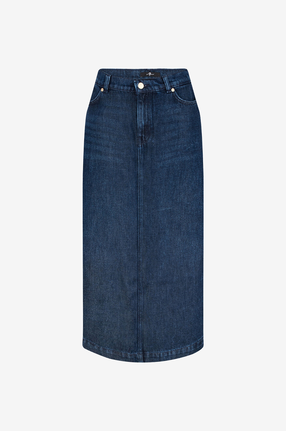 Gerader Jeans-Midirock Denim Lustre