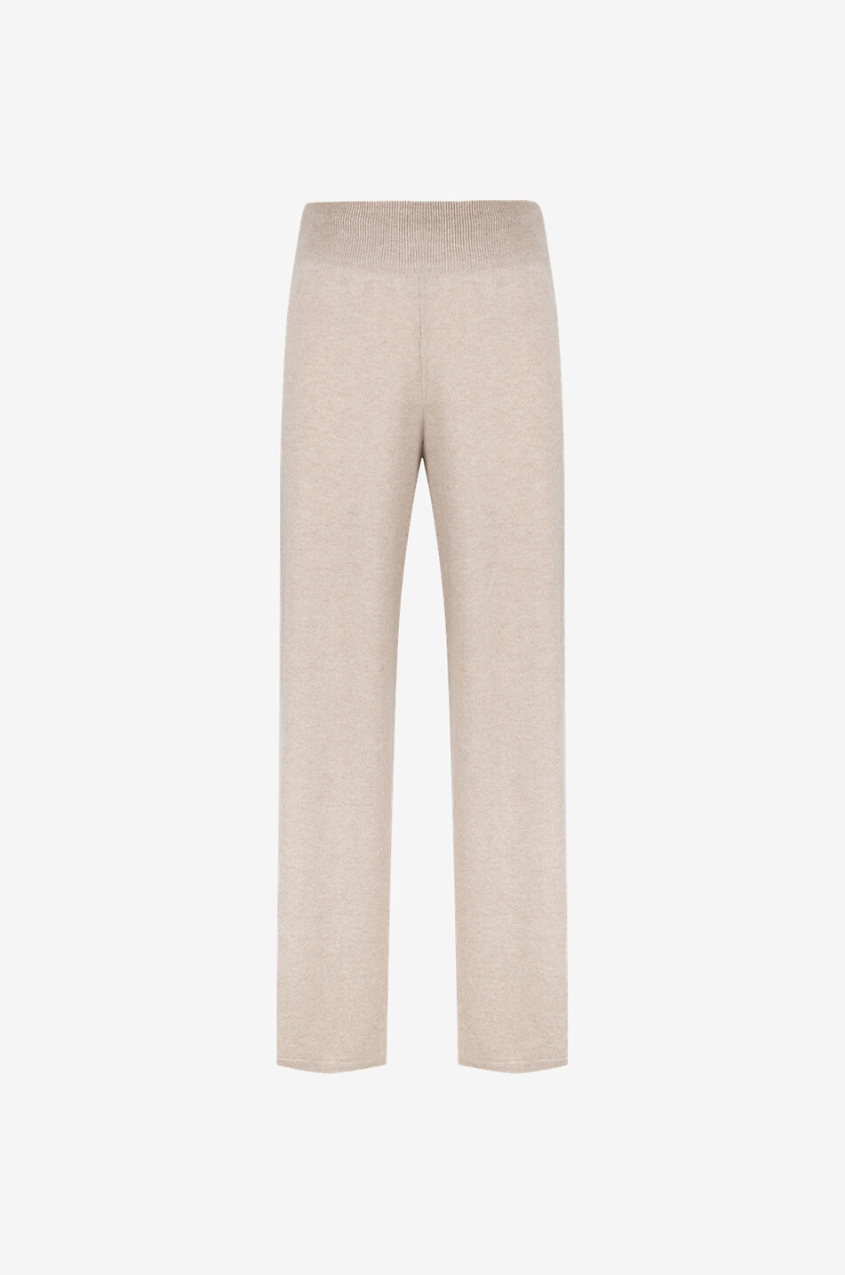 LISA YANG Pantalon large en maille de cachemire Marlo Femme BEIGE 2