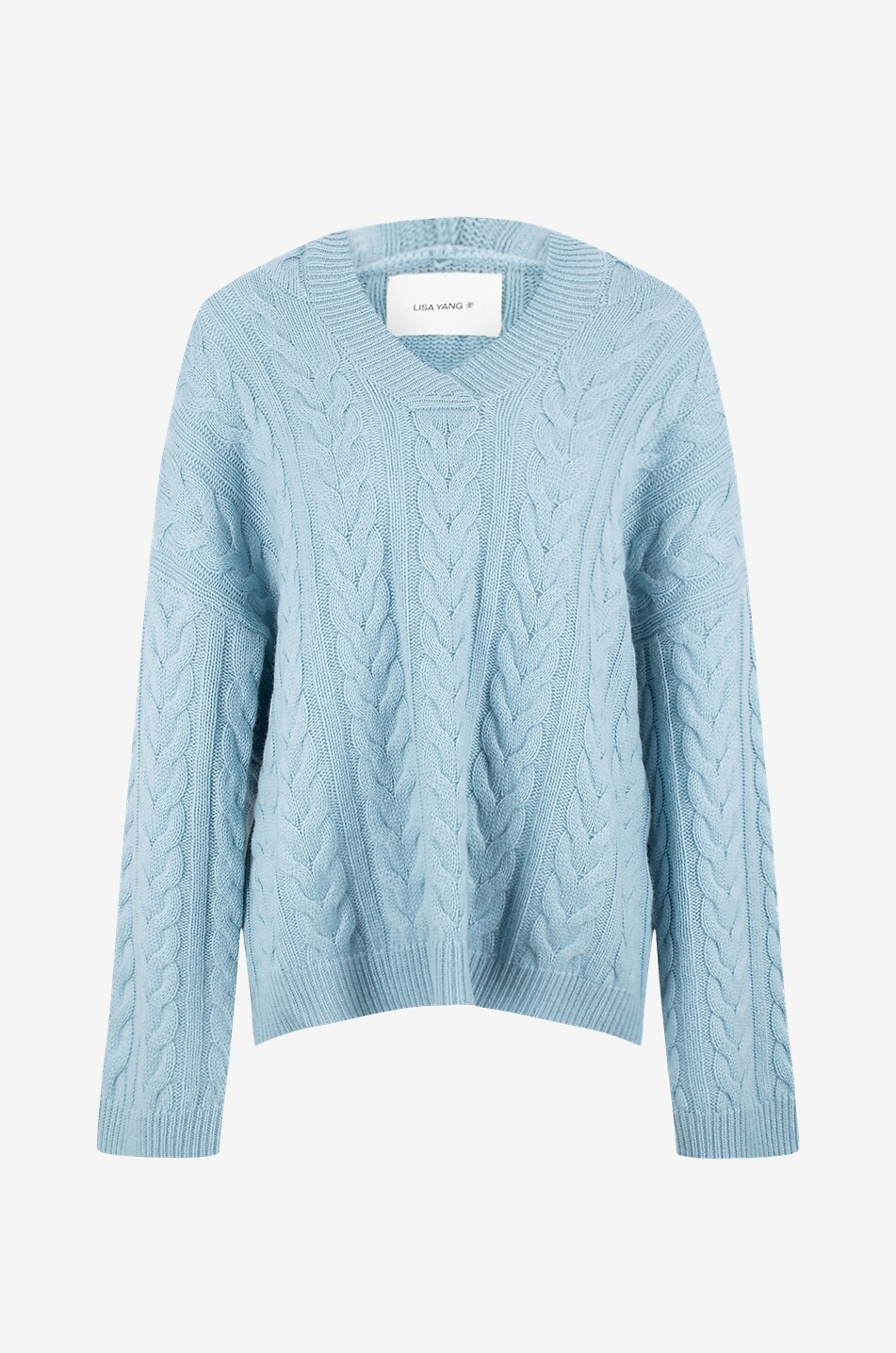 LISA YANG Connie cashmere long-sleeved jumper Women MEDIUM BLUE 1