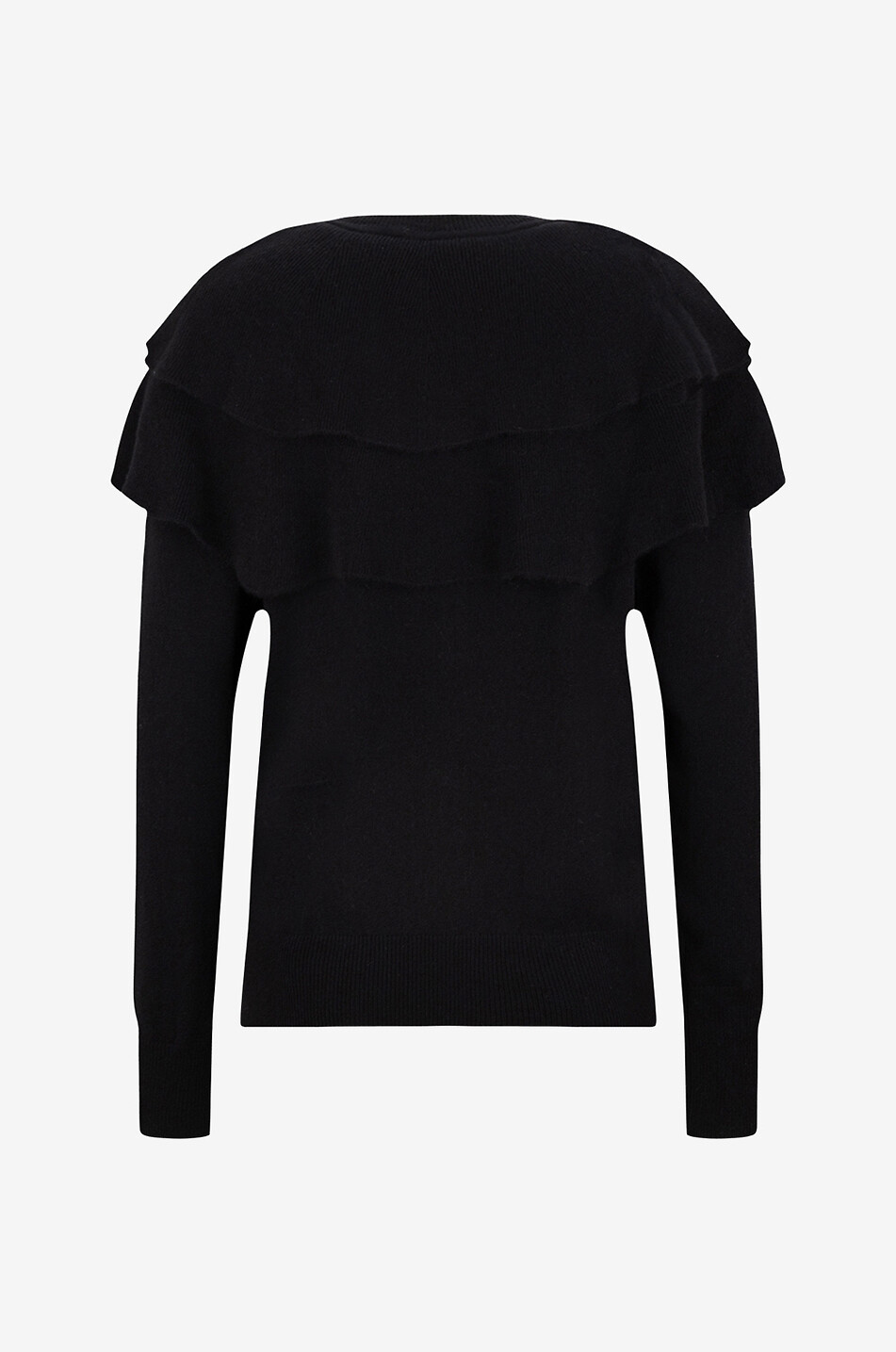 Pull ajusté à volants en cachemire Aubrey