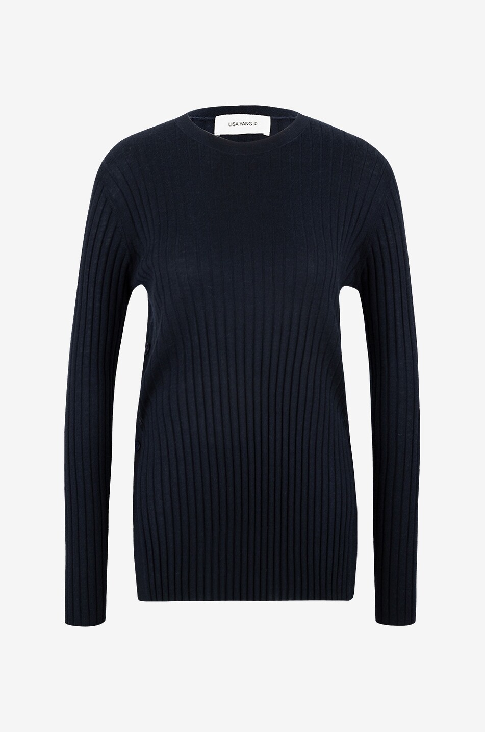 Rippstrickpullover mit Rundhalsausschnitt aus Kaschmir Eloisa