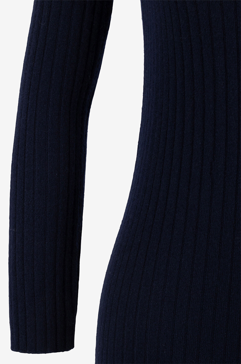 Robe fourreau longue côtelée en cachemire Nari