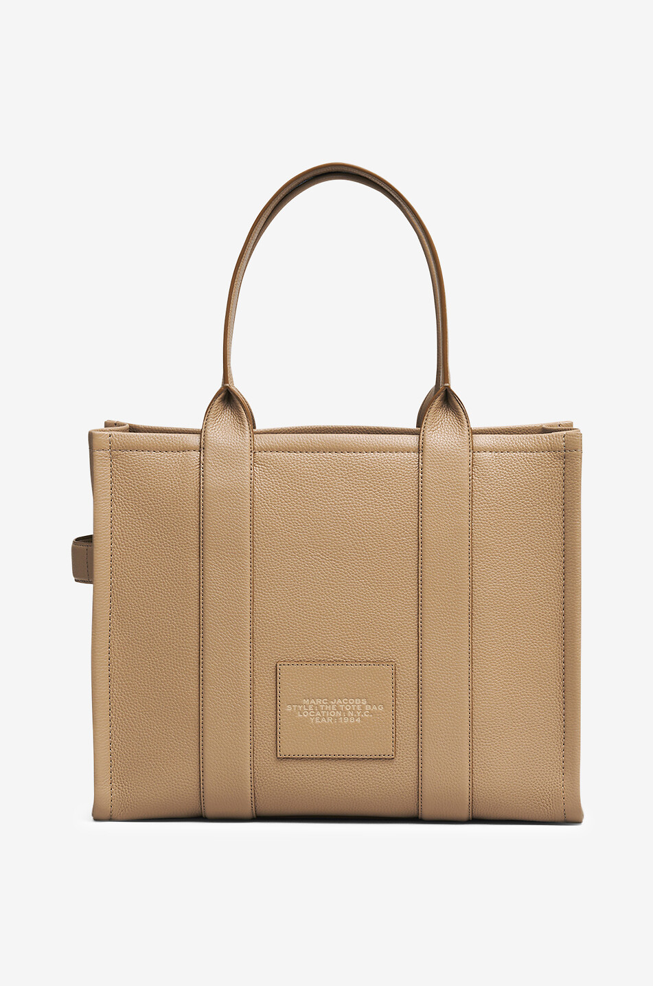 MARC JACOBS Sac cabas en cuir grainé The Large Tote Femme CAMEL 2