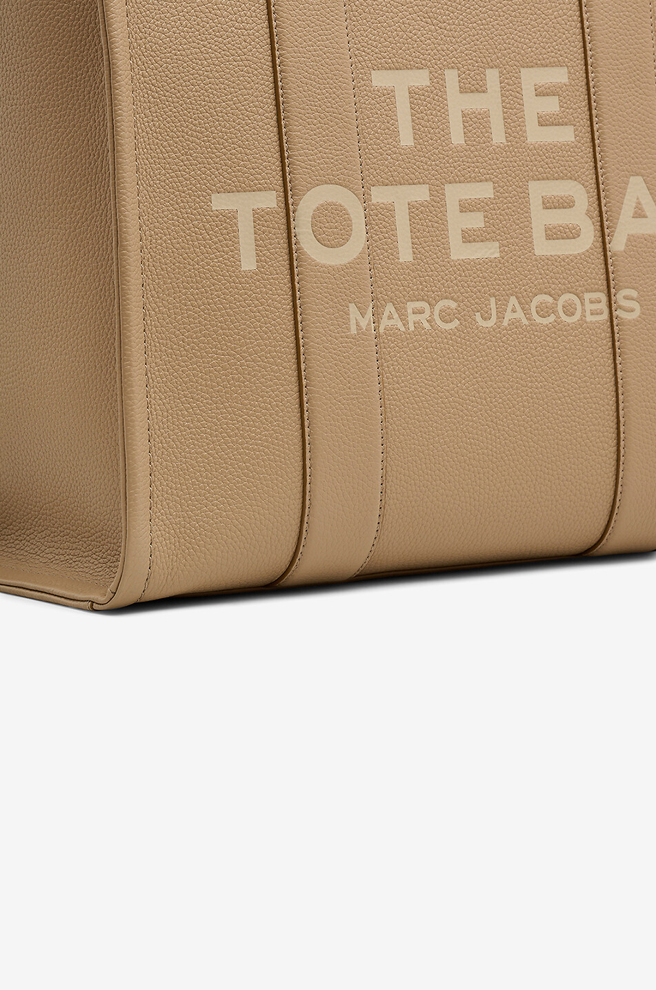 MARC JACOBS Sac cabas en cuir grainé The Large Tote Femme CAMEL 7