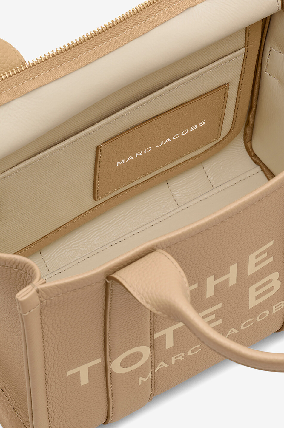 MARC JACOBS Sac cabas en cuir The Small Tote Bag Femme CAMEL 8