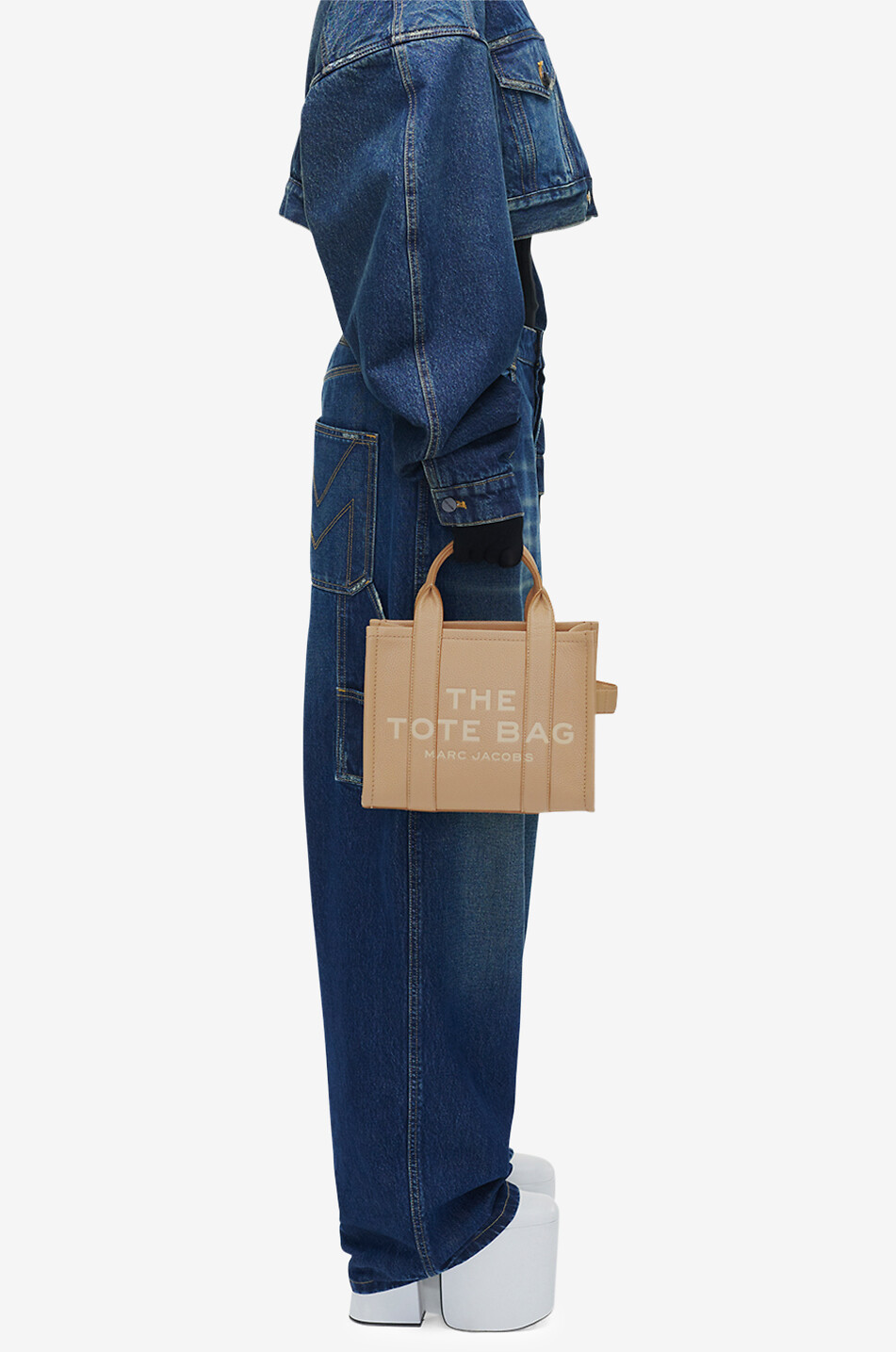 MARC JACOBS Sac cabas en cuir The Small Tote Bag Femme CAMEL 4