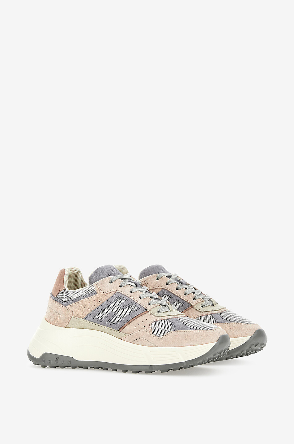 Baskets multi-matières à lacets Hogan Hi-Fi
