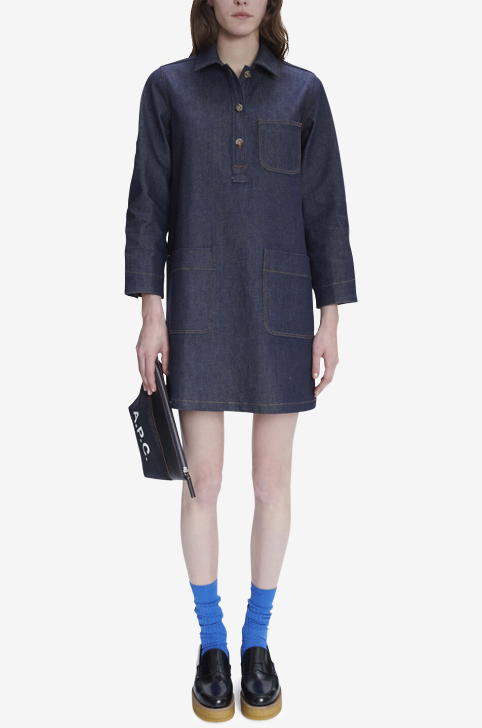 Mini-Hemdkleid aus Denim Aurelia