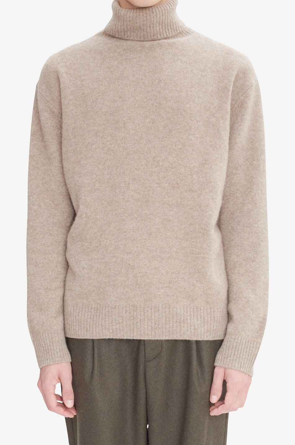 A.P.C. Marc wool and cashmere turtleneck jumper Men BEIGE 2