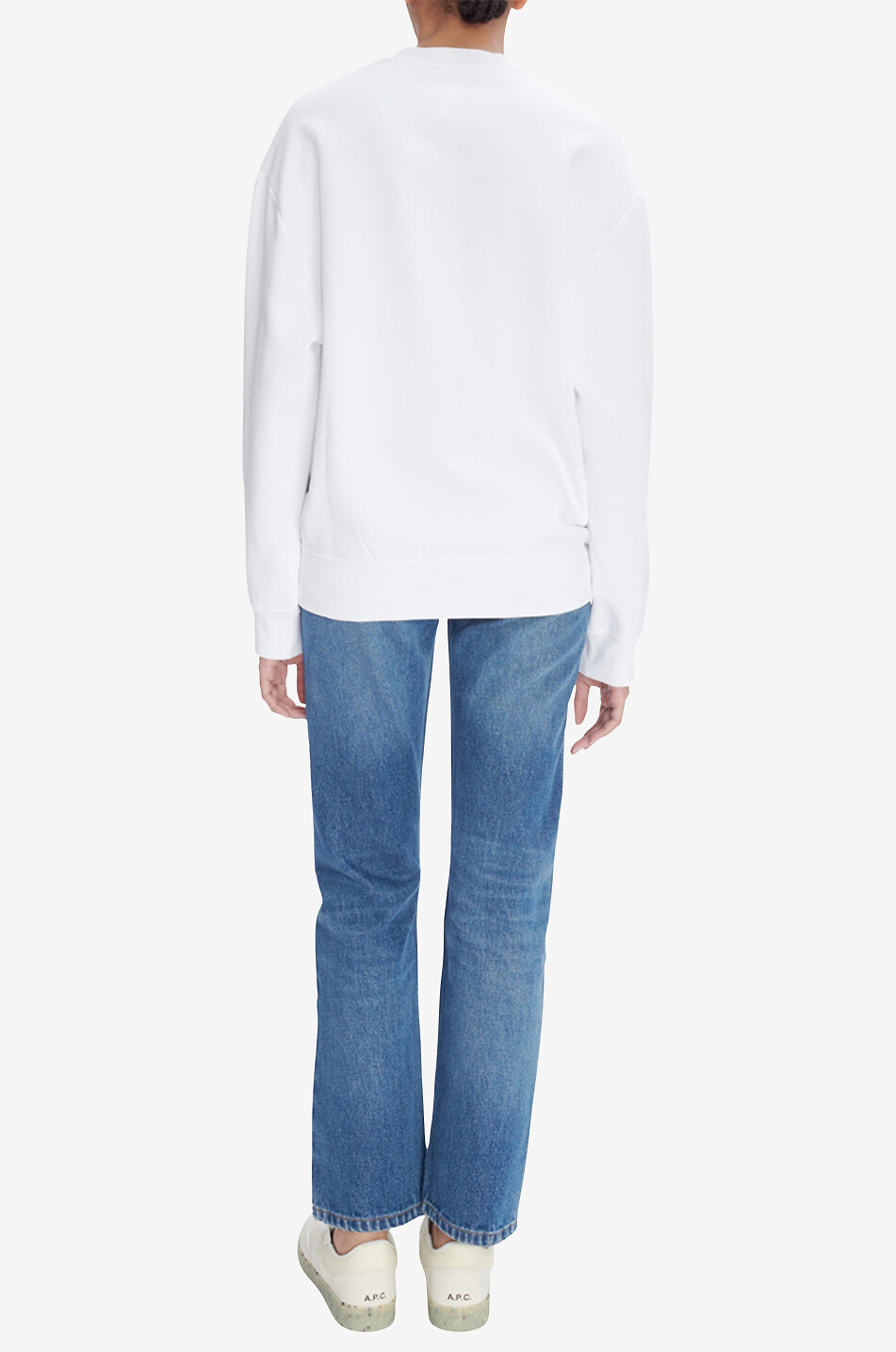 A.P.C. Sweat-shirt à col rond oversize floqué Grand VPC Homme BLANC 5