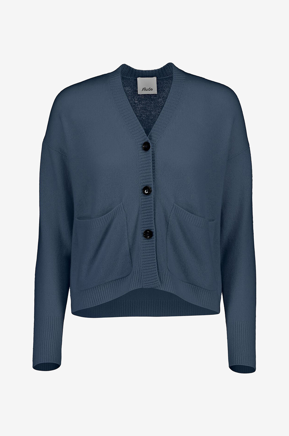 ALLUDE Cardigan boutonné à col V en cachemire Femme BLEU 1