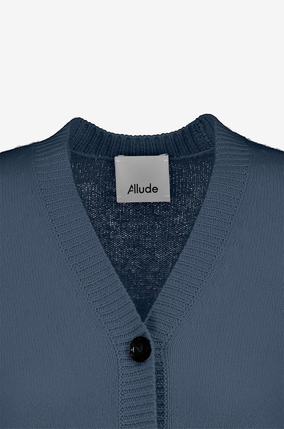 ALLUDE Cardigan boutonné à col V en cachemire Femme BLEU 3