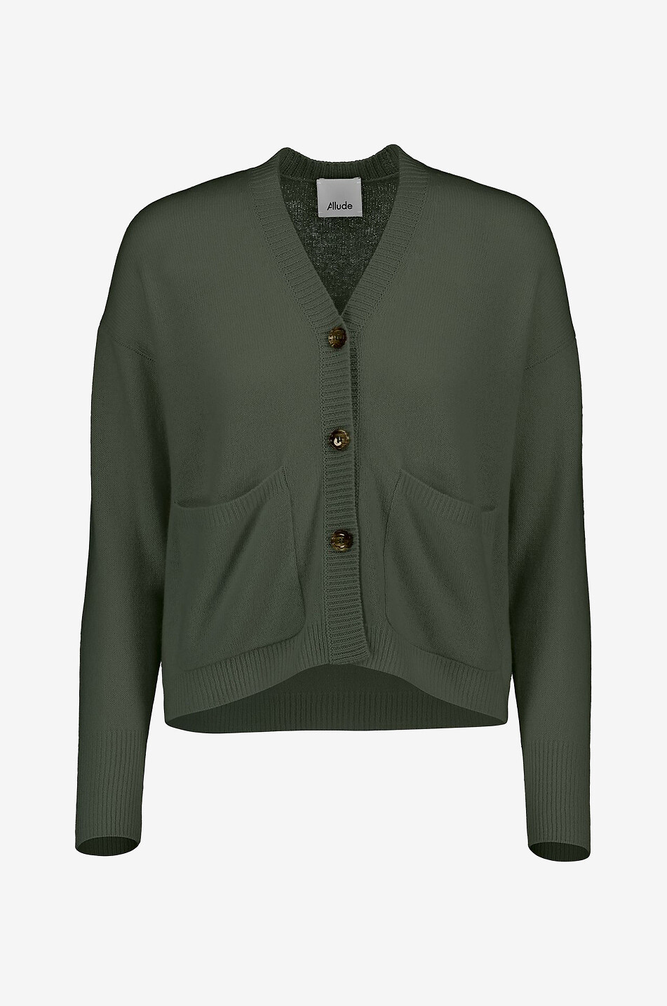 Cardigan boutonné à col V en cachemire