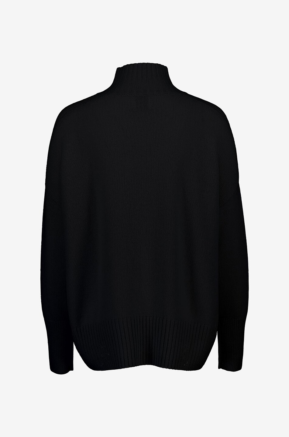 ALLUDE Pull à col entonnoir en cachemire Femme NOIR 2