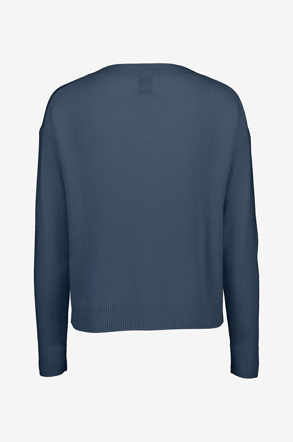 ALLUDE Pull boxy à col rond en cachemire Femme BLEU 2