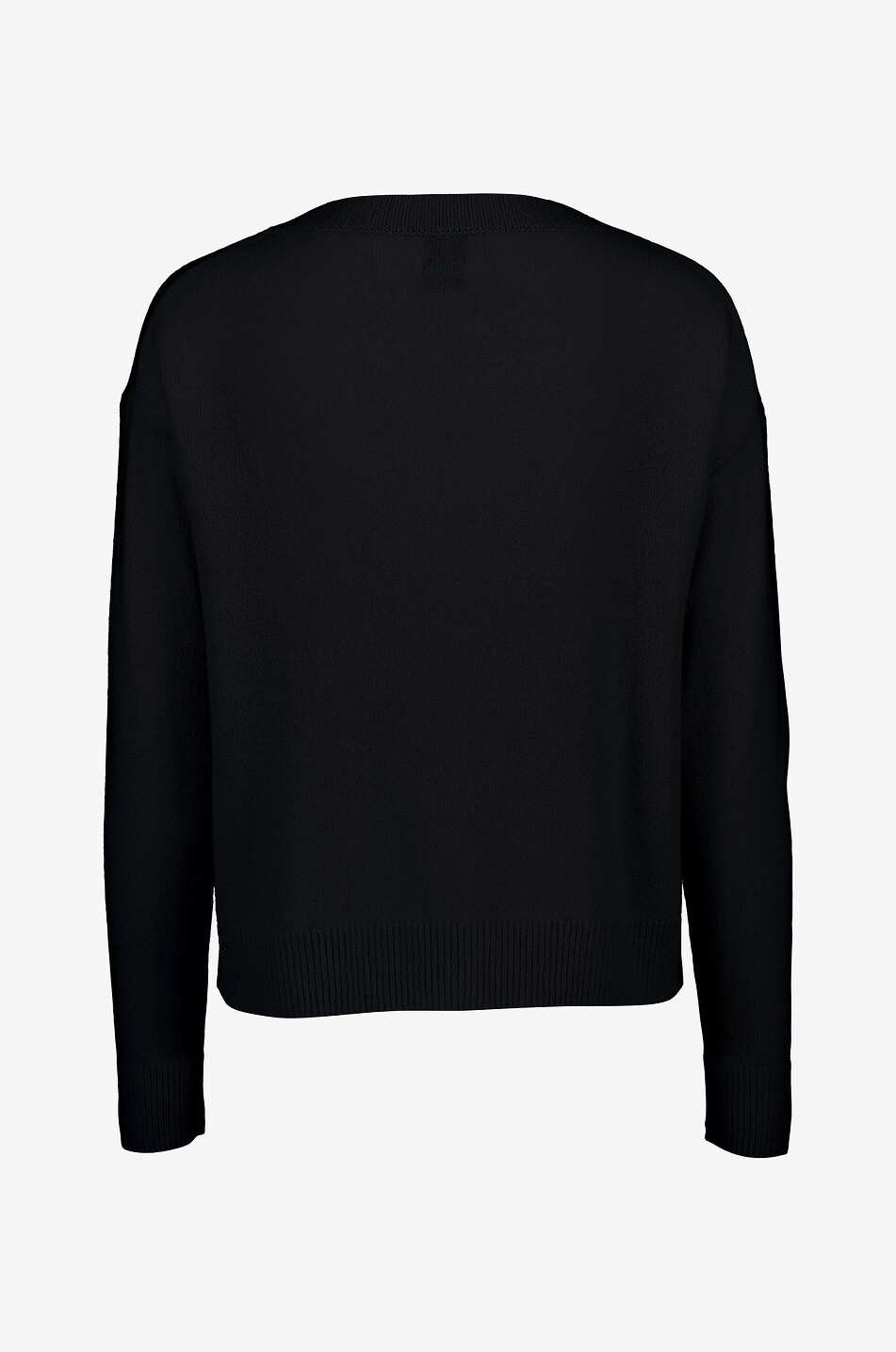 ALLUDE Pull boxy à col rond en cachemire Femme NOIR 2